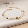 KIALUNA Gelang Minimalis Gold Anti Karat