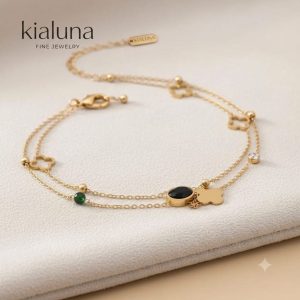KIALUNA Gelang Minimalis Gold Anti Karat