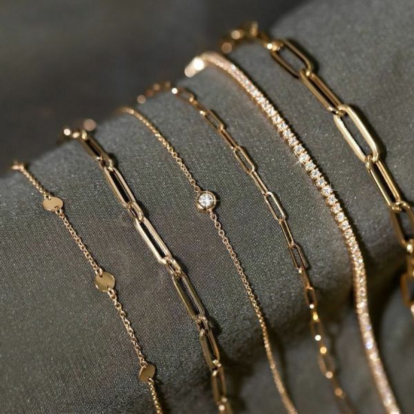 KIALUNA Gelang Minimalis Gold Anti Karat