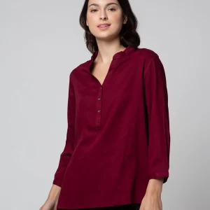 Connexion Blouse V Neck Wanita